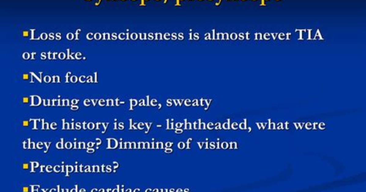 What Is a Presyncope Mean