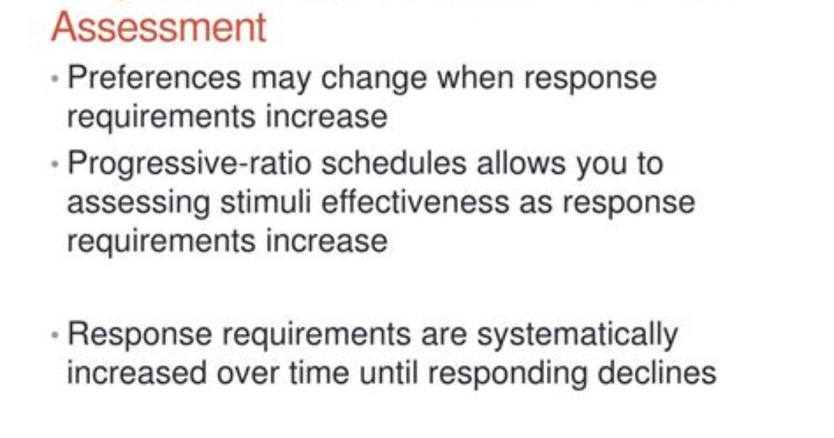 What Is a Progressive Ratio Schedule