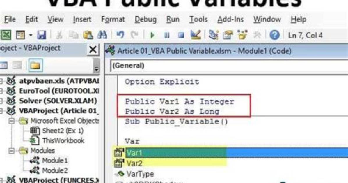 What Is a Public Function in Vba