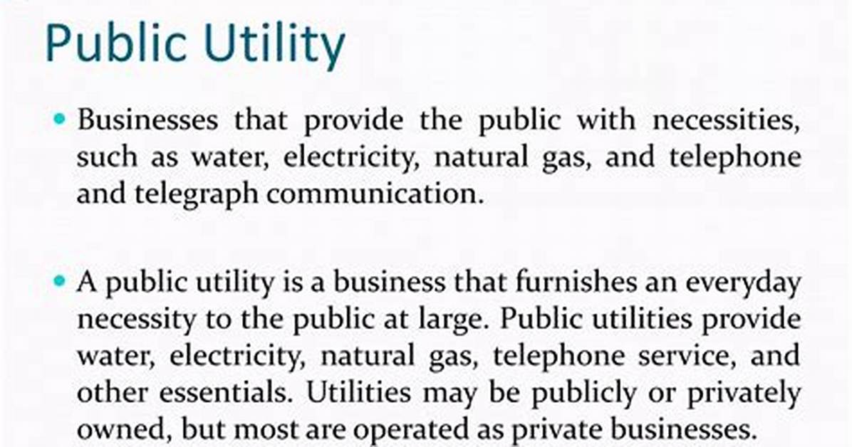 What Is a Public Utility?