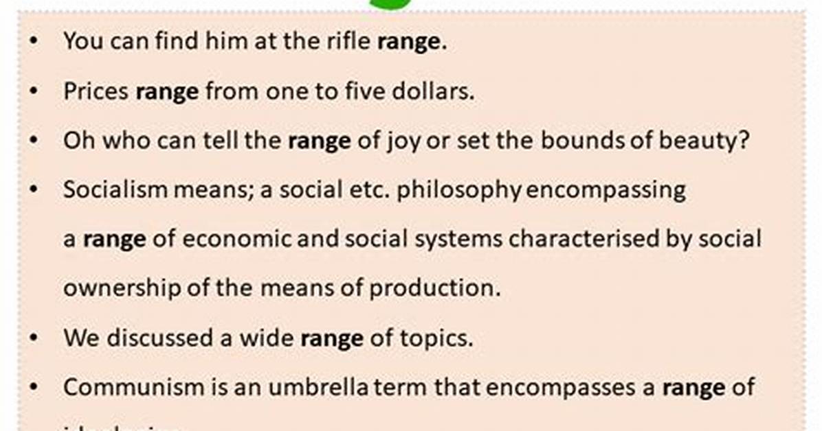 What Is a Sentence for Range