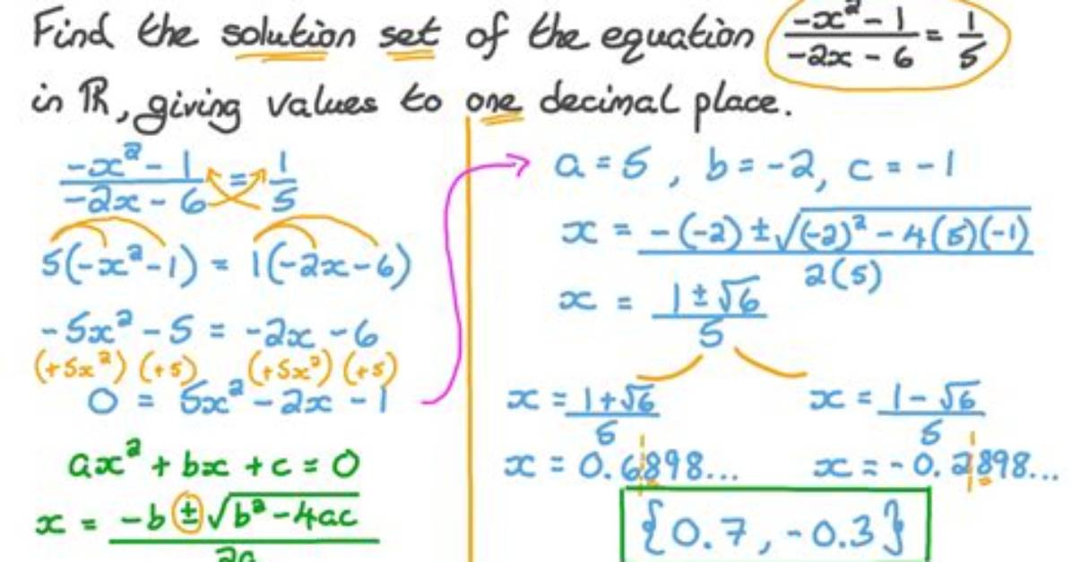 What Is a Solution Set for an Equation or Inequality