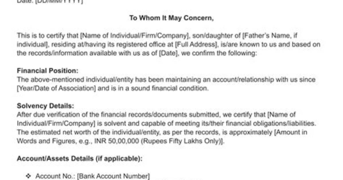 What Is a Solvency Statement?