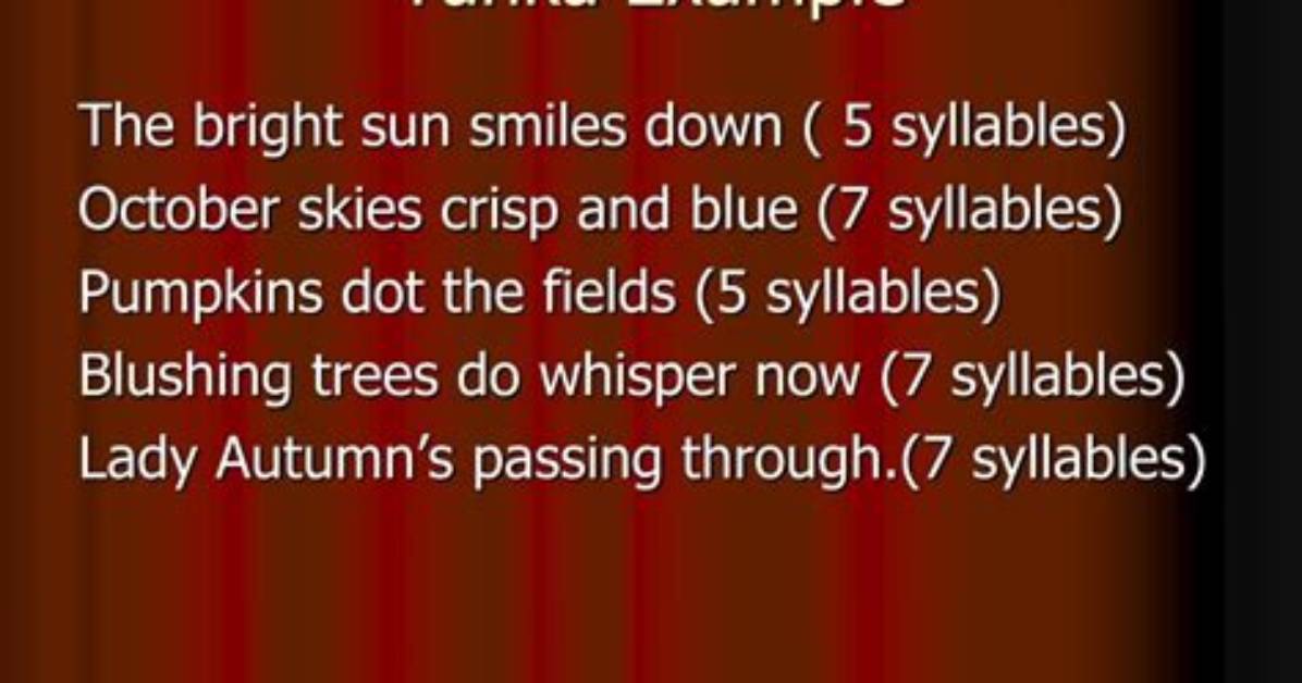 What Is a Tanka Example