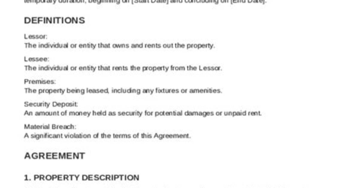 What Is a Temporary Lease