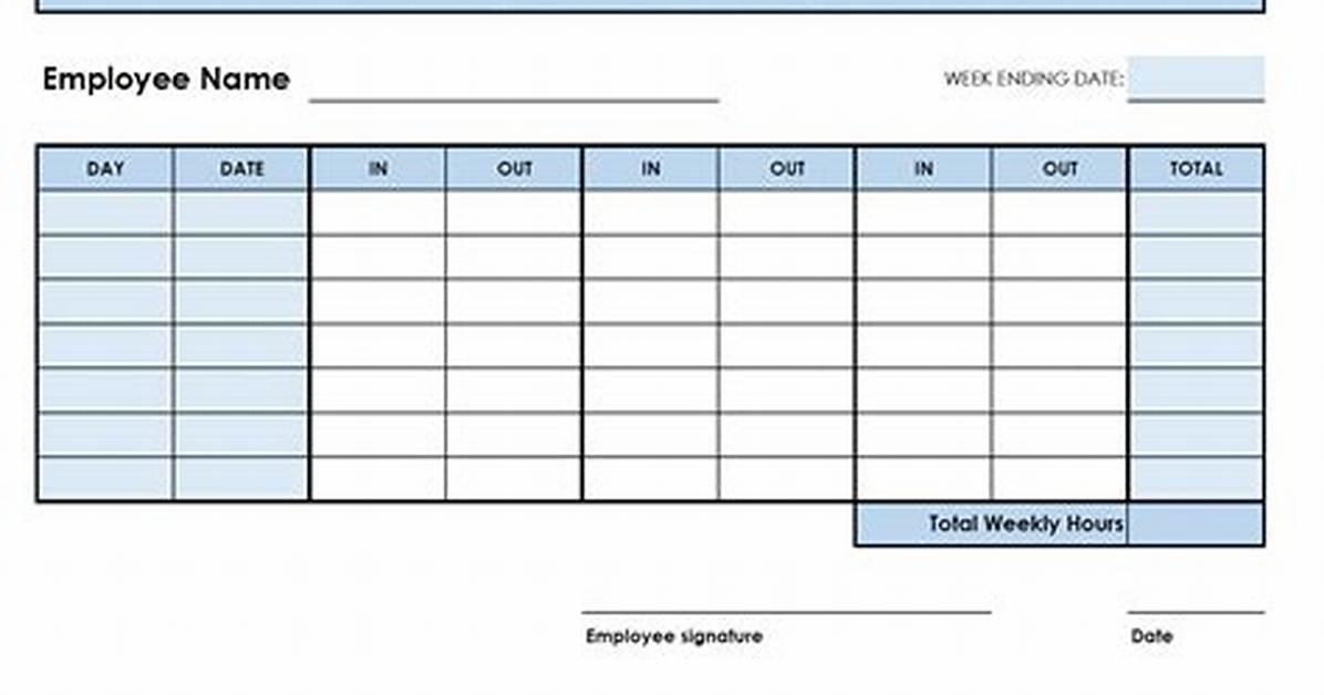 What Is a Weekly Time Card