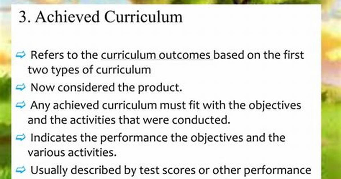 What Is Achieved Curriculum?