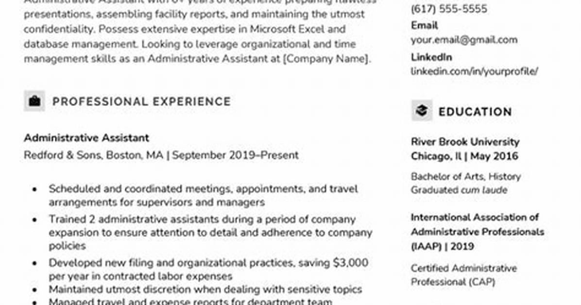 What Is Administrative Experience Examples?