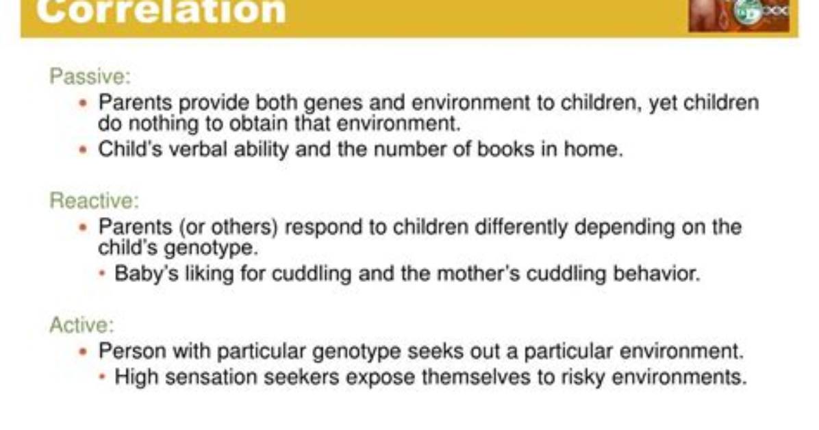 What Is an Active Genotype Environment Correlation