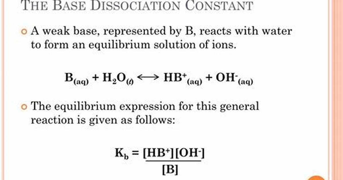 What Is an Base Dissociation Constant