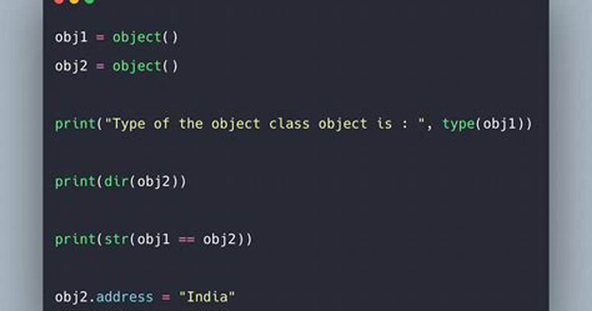 What Is an Object in Python?