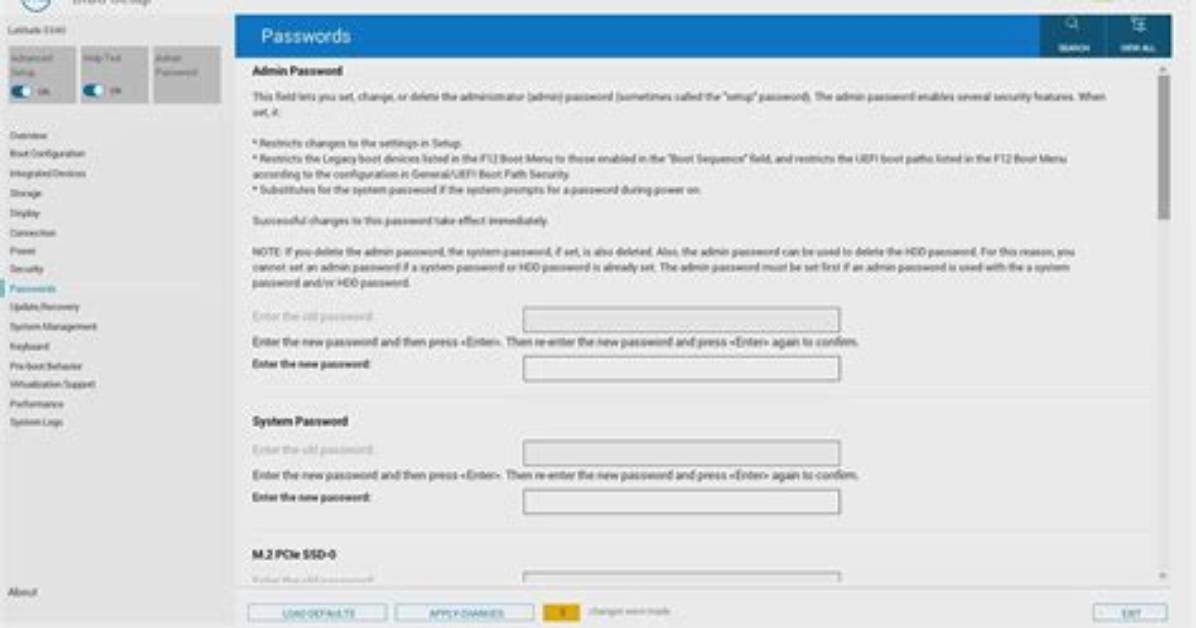 What Is Bios Admin Password?