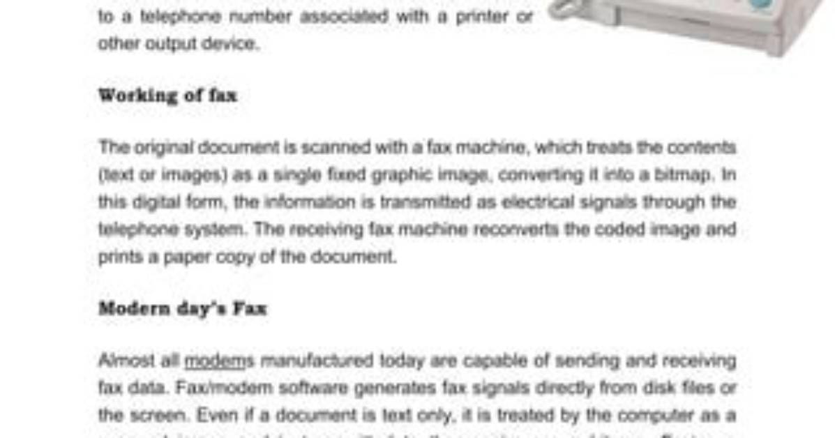 What Is Called Facsimile