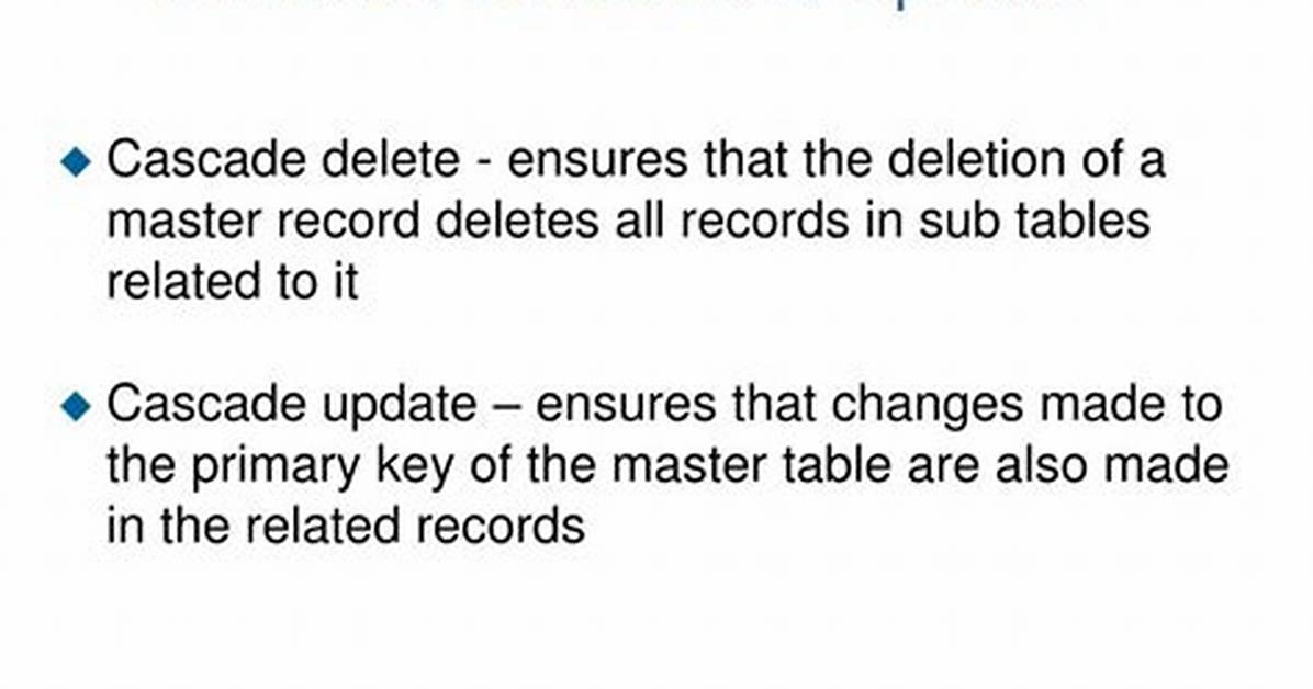 What Is Cascade Update and Delete