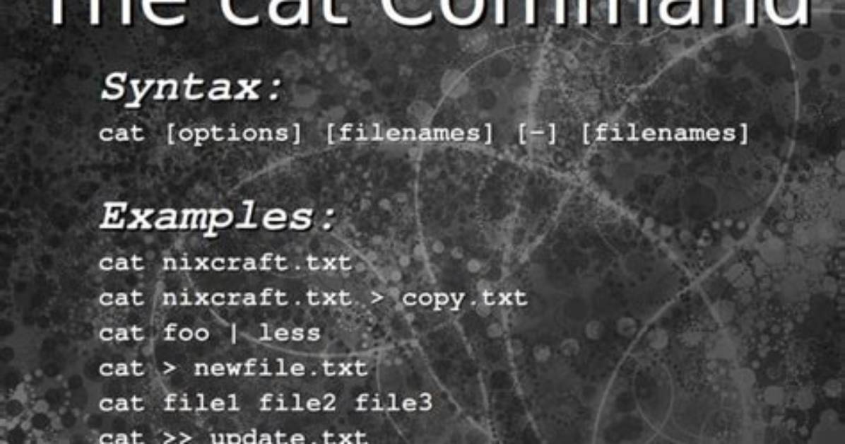 What Is Cat Command in Unix with Examples?