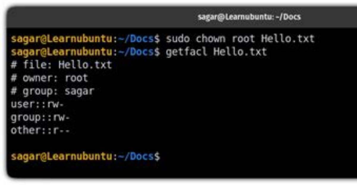 What Is Chown Command Ubuntu?