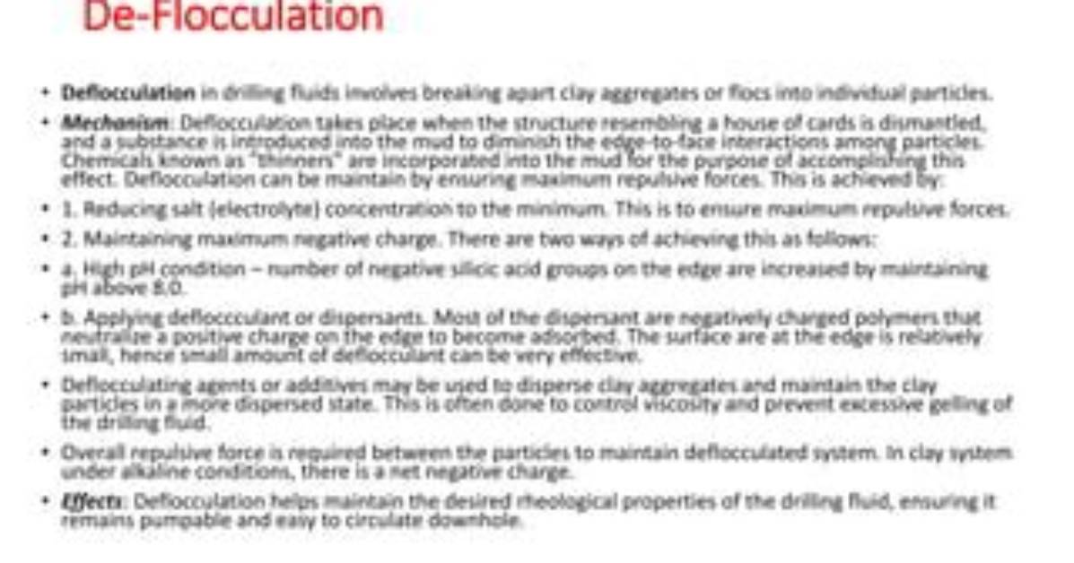 What Is Clay Deflocculation?