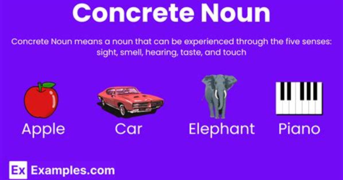 What Is Concrete Noun with Example