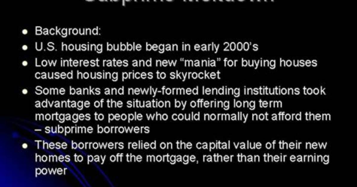 What Is Considered Subprime