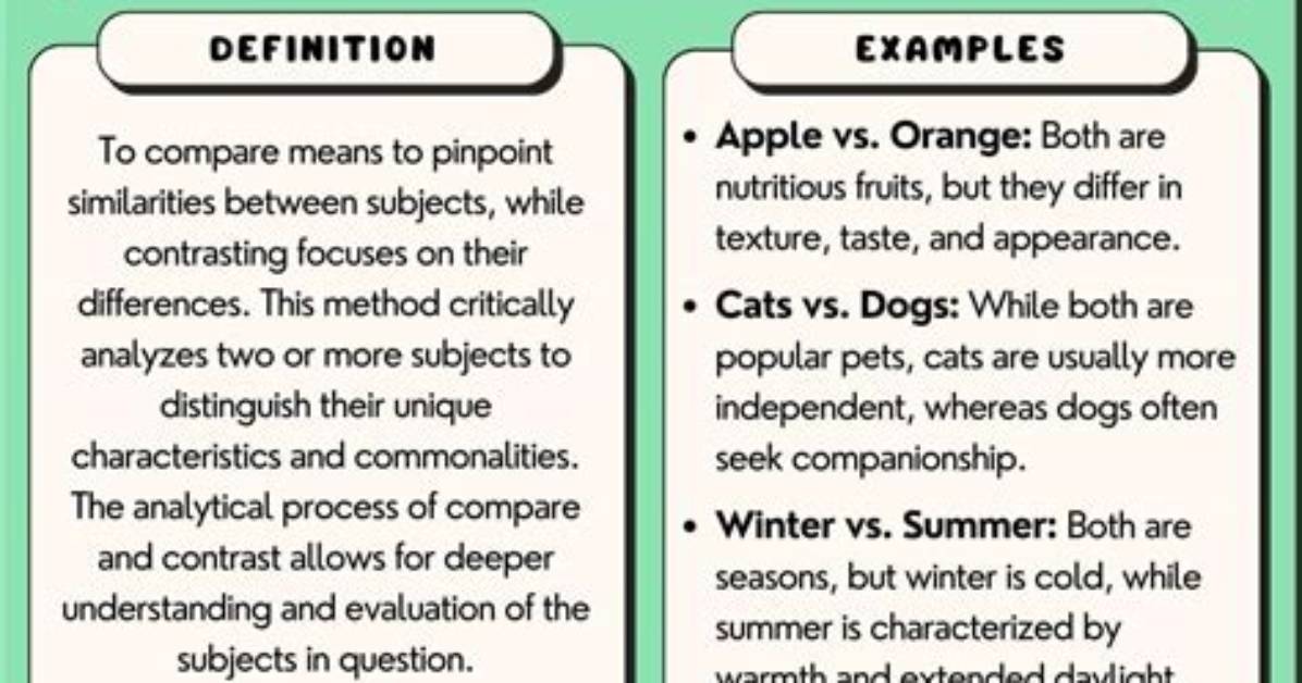 What Is Contrast Examples