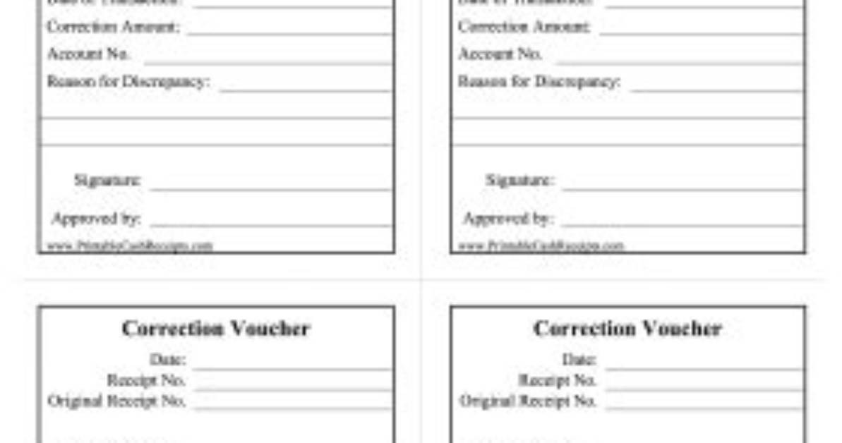 What Is Correction Voucher