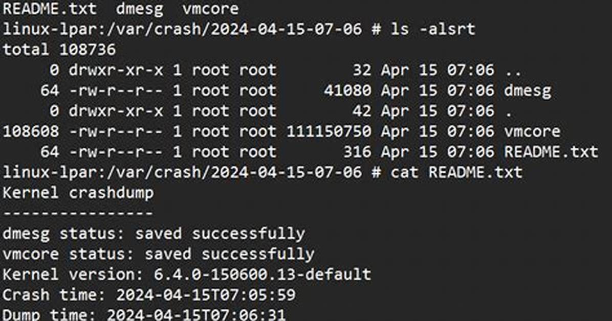 What Is Crash Dump Linux?