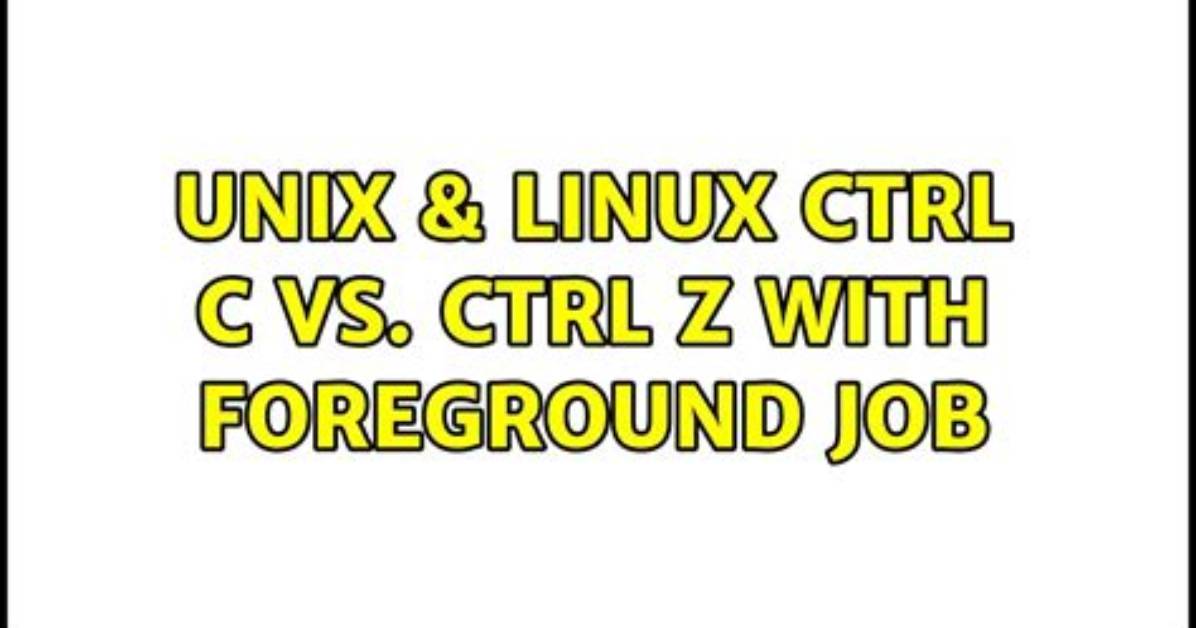 What Is Ctrl C in Unix?