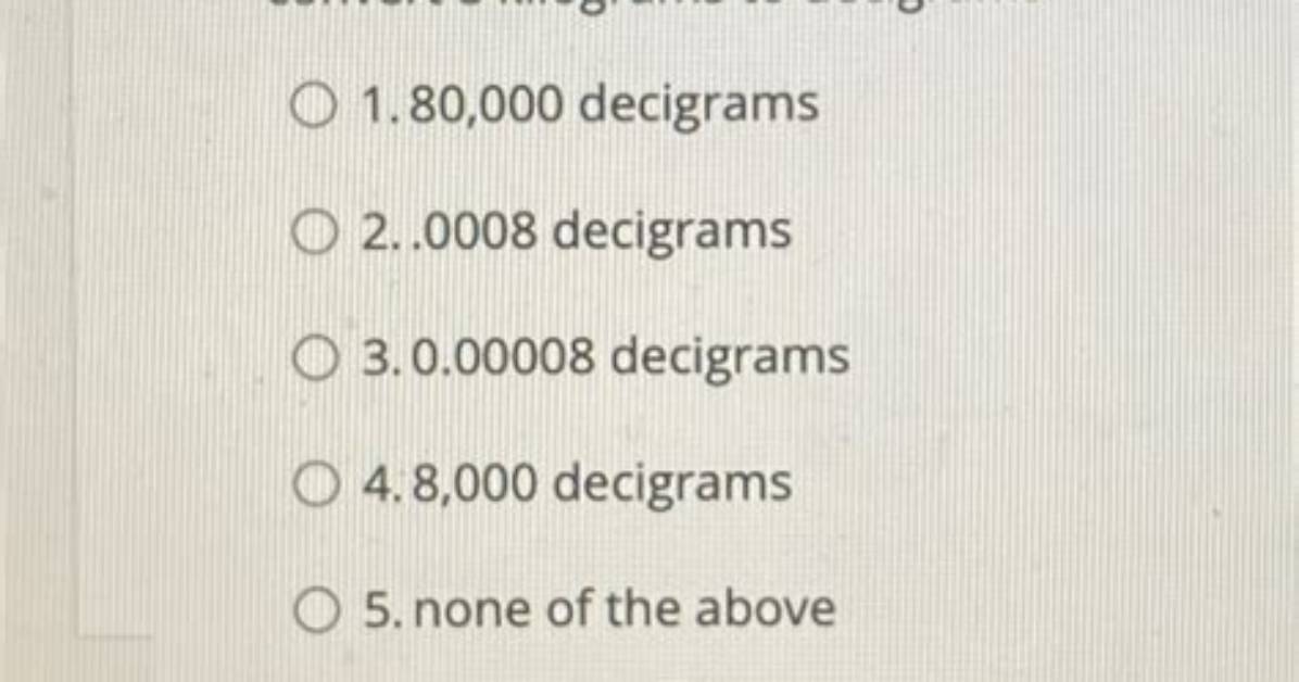 What Is Decigrams Used for?