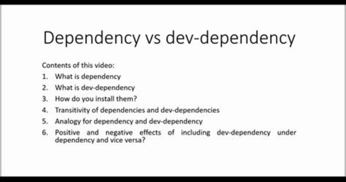 What Is Dev Dependency