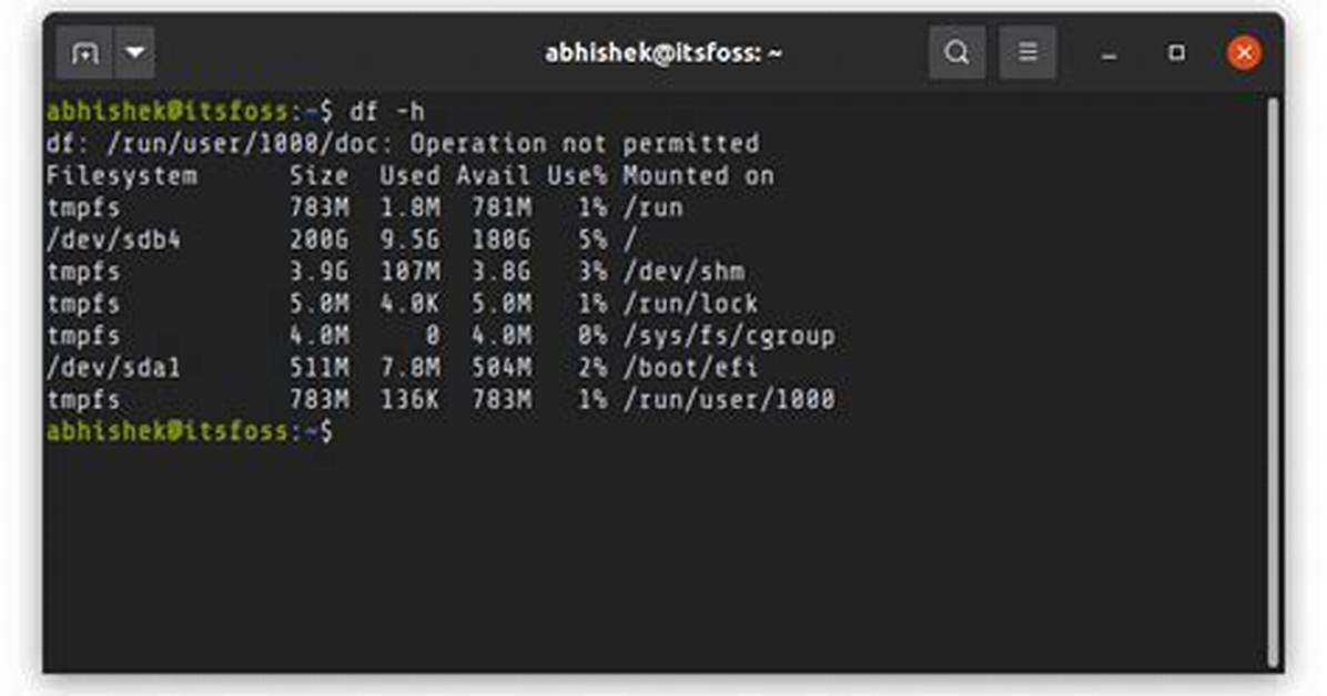 What Is Df Command in Ubuntu?
