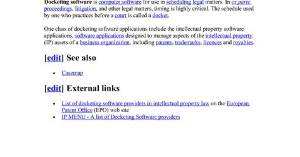 What Is Docketing Software