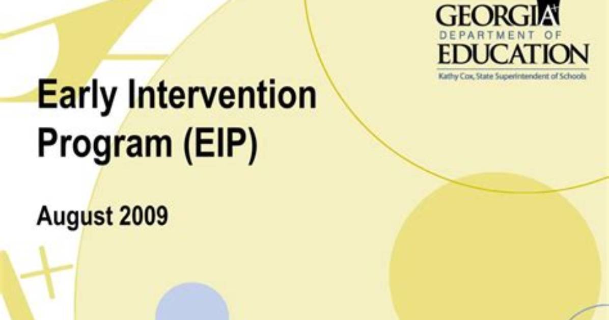 What Is Early Intervention Program in Georgia?