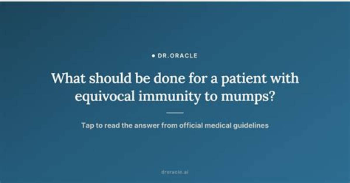 What Is Equivocal Immunity