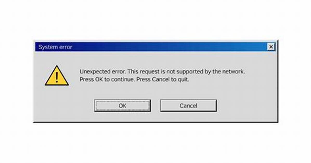 What Is Error Window?