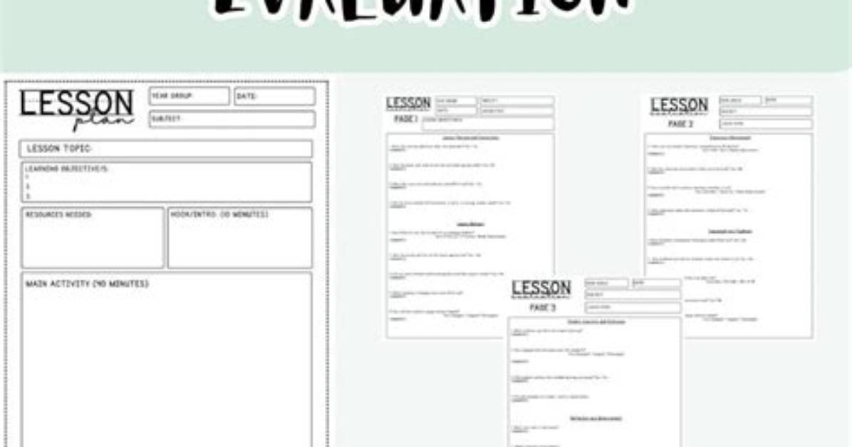 What Is Evaluation in Lesson Plan