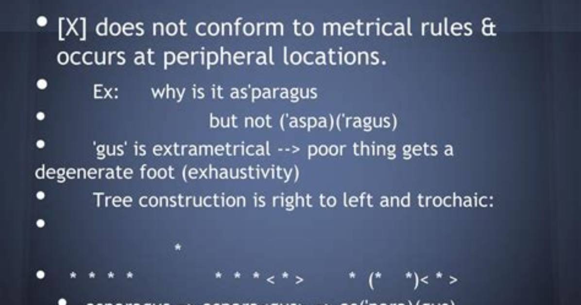 What Is Extrametrical Syllables?