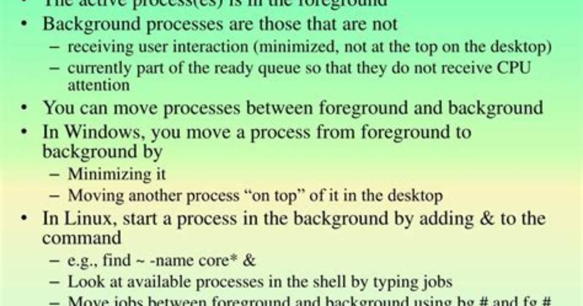 What Is Foreground and Background Process in Unix?