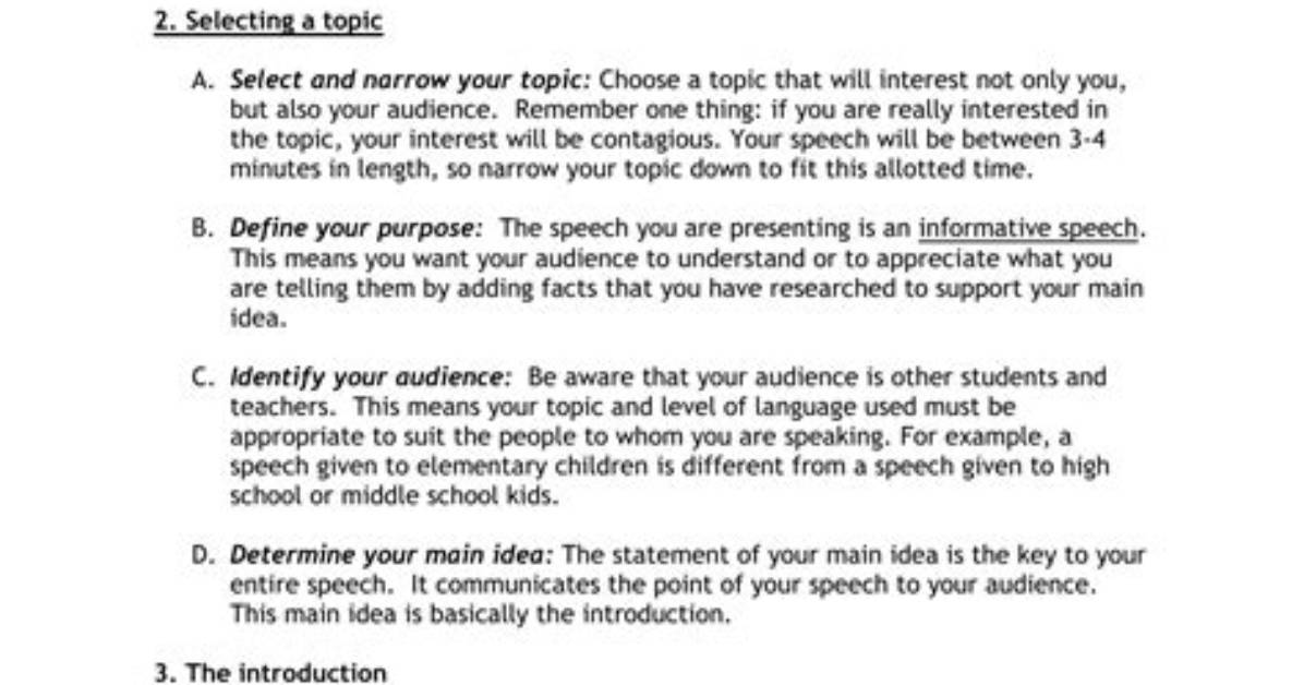 What Is Formal Speech Example?