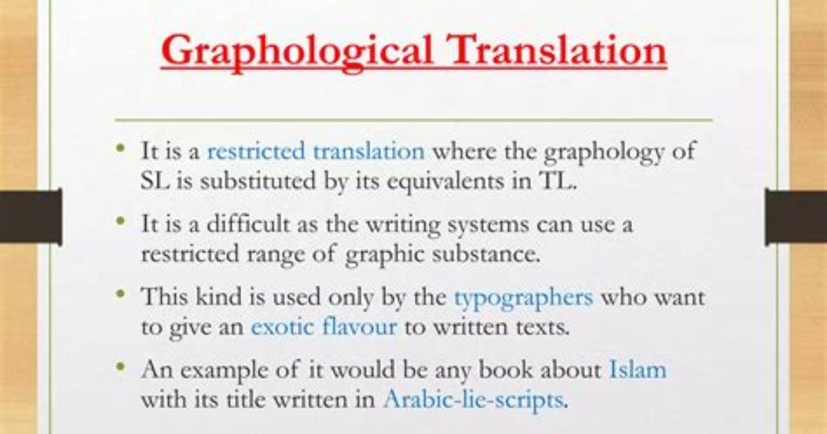 What Is Graphological Translation?