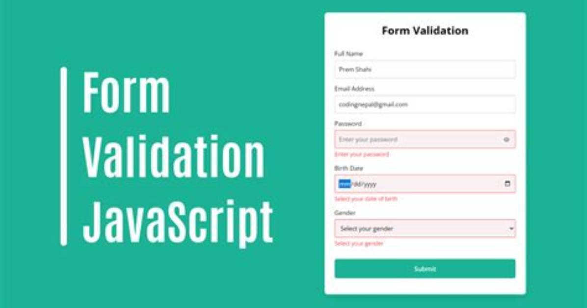 What Is Html Form Validation