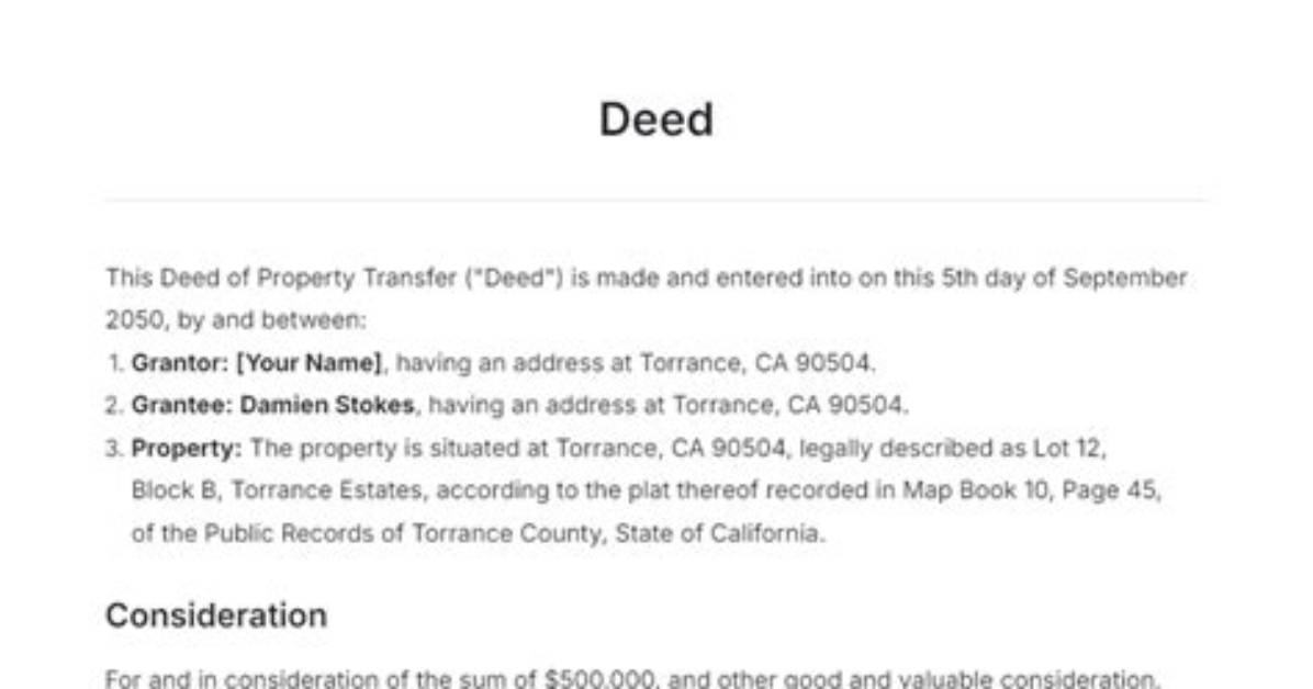 What Is in a Deed