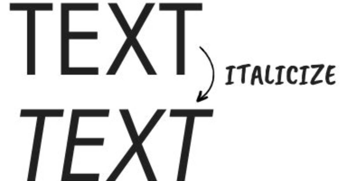 What Is Italicizing Text?
