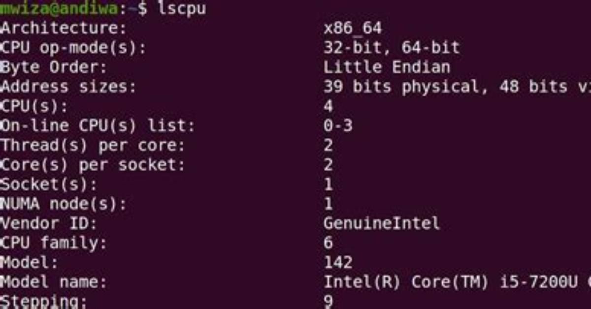 What Is Linux Lscpu Command?
