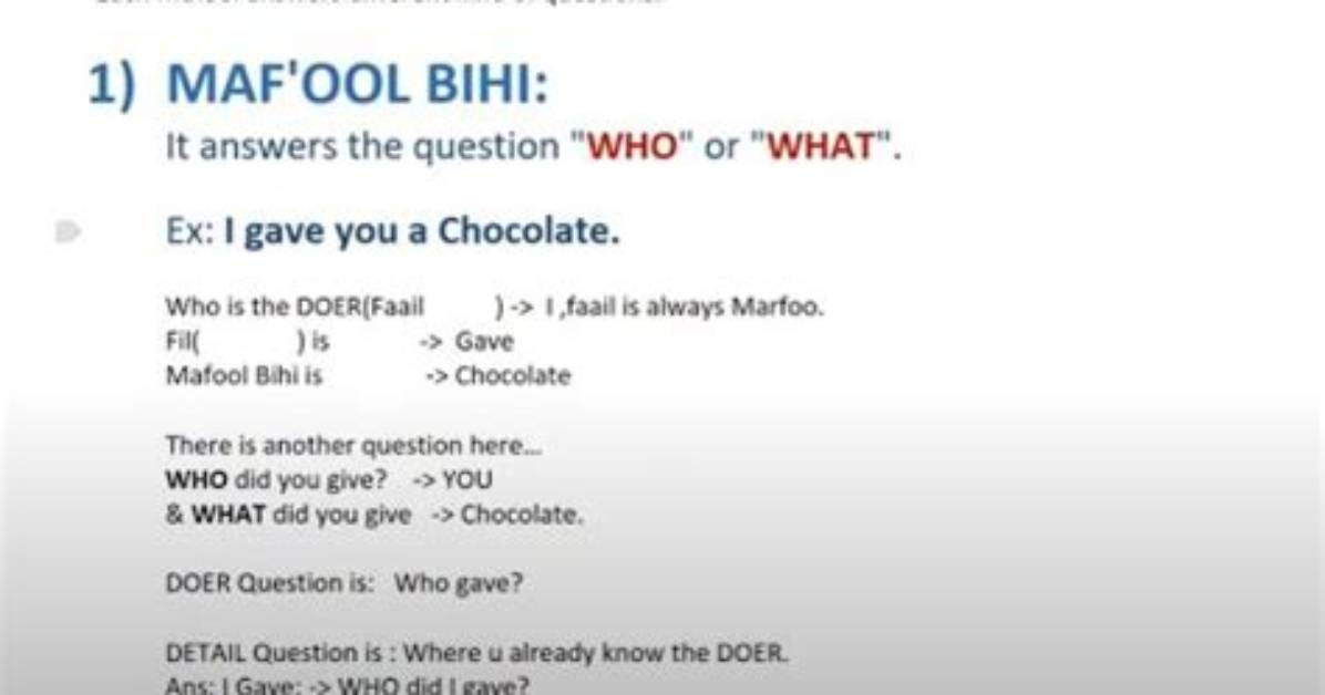 What Is Mafool Bihi?