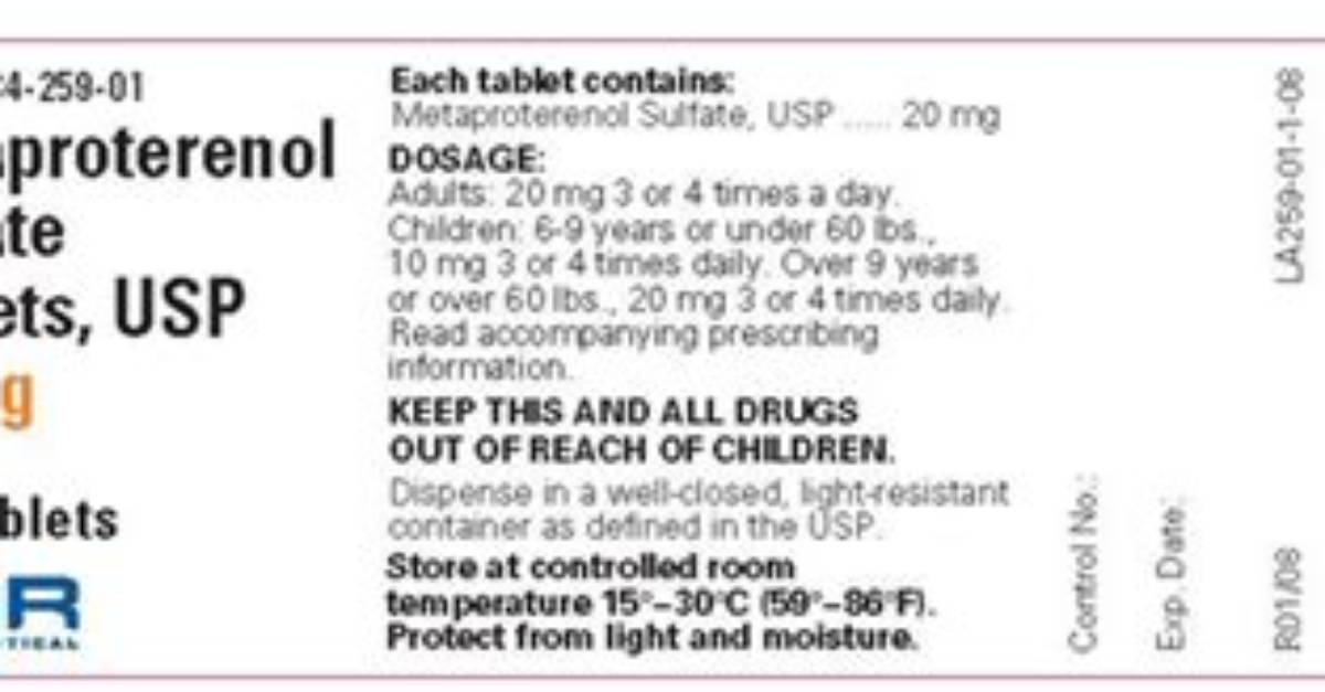 What Is Metaproterenol Used For