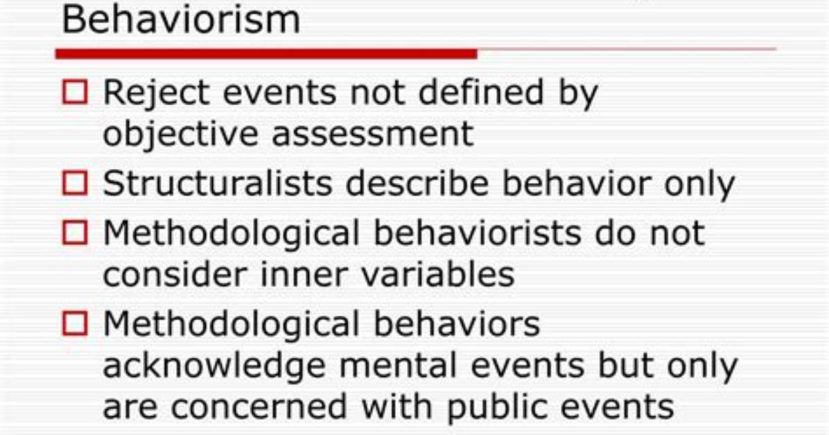 What Is Methodological Behaviorism?