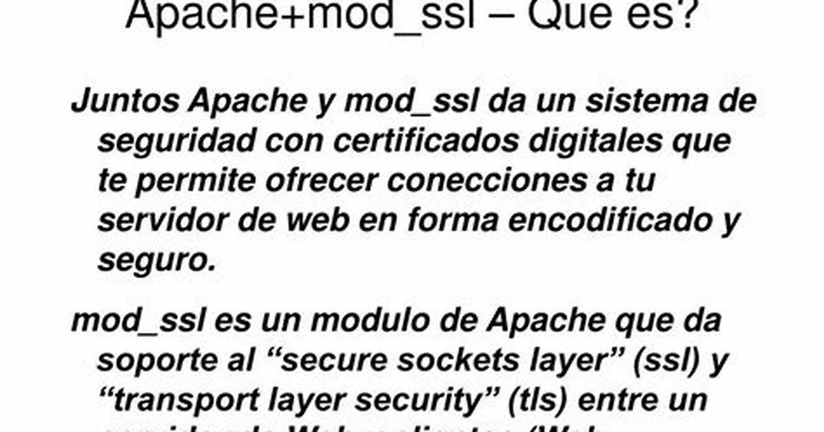 What Is Mod_Ssl Apache