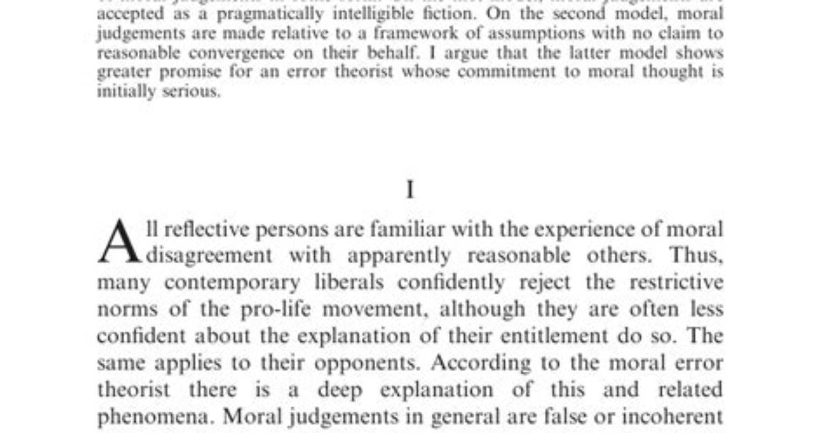 What Is Moral Error Theory