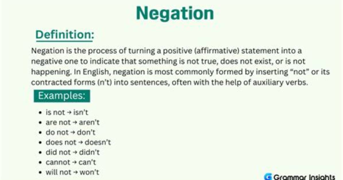 What Is Negation?