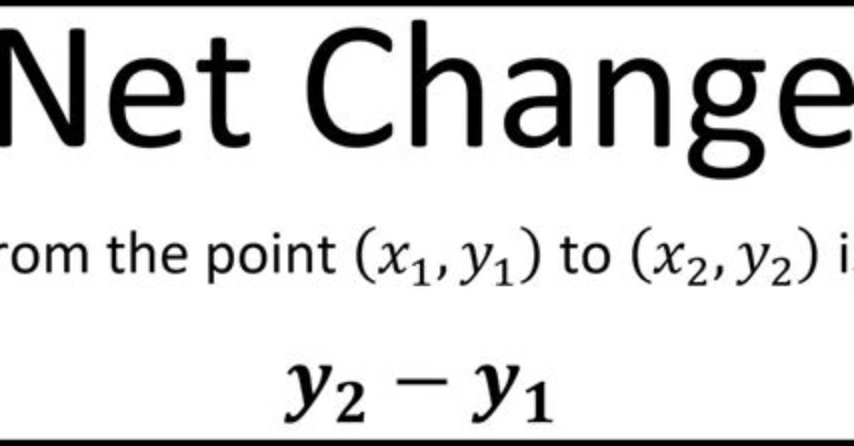 What Is Net Change in Math